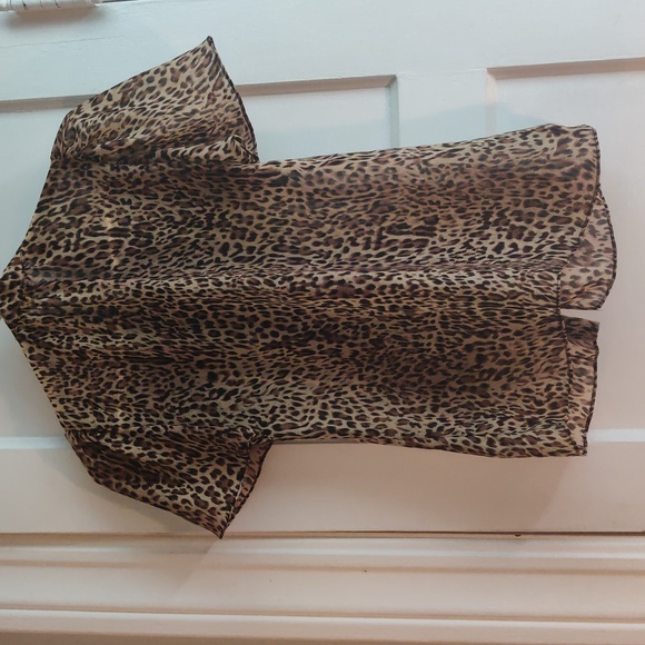 Vintage alloy apparel leopard print semi sheer button down shirt - Picture 4 of 4